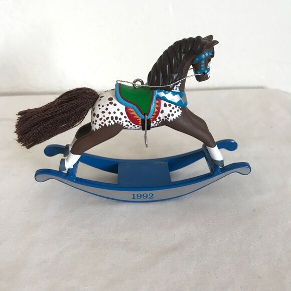VTG Hallmark Keepsake Collector Series Ornament 1992 Rocking Horse - Picture 2 of 9